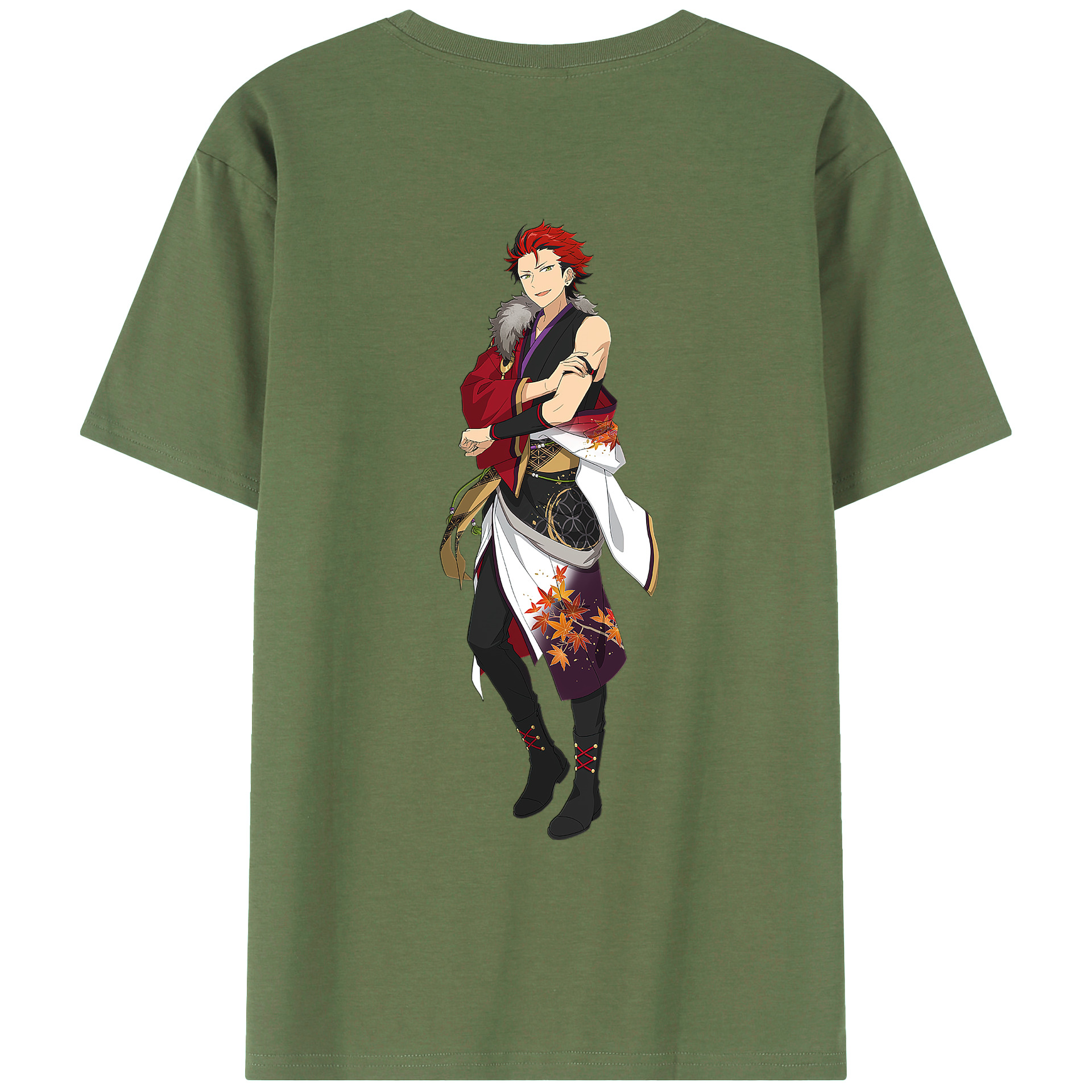 （画像用） あんさんぶるスターズ! Ensemble Stars 綿100％ メンズ半袖Tシャツ（バックプリント） 通気性